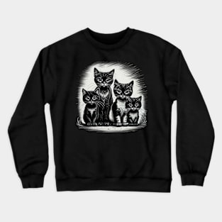 Black little cats Crewneck Sweatshirt